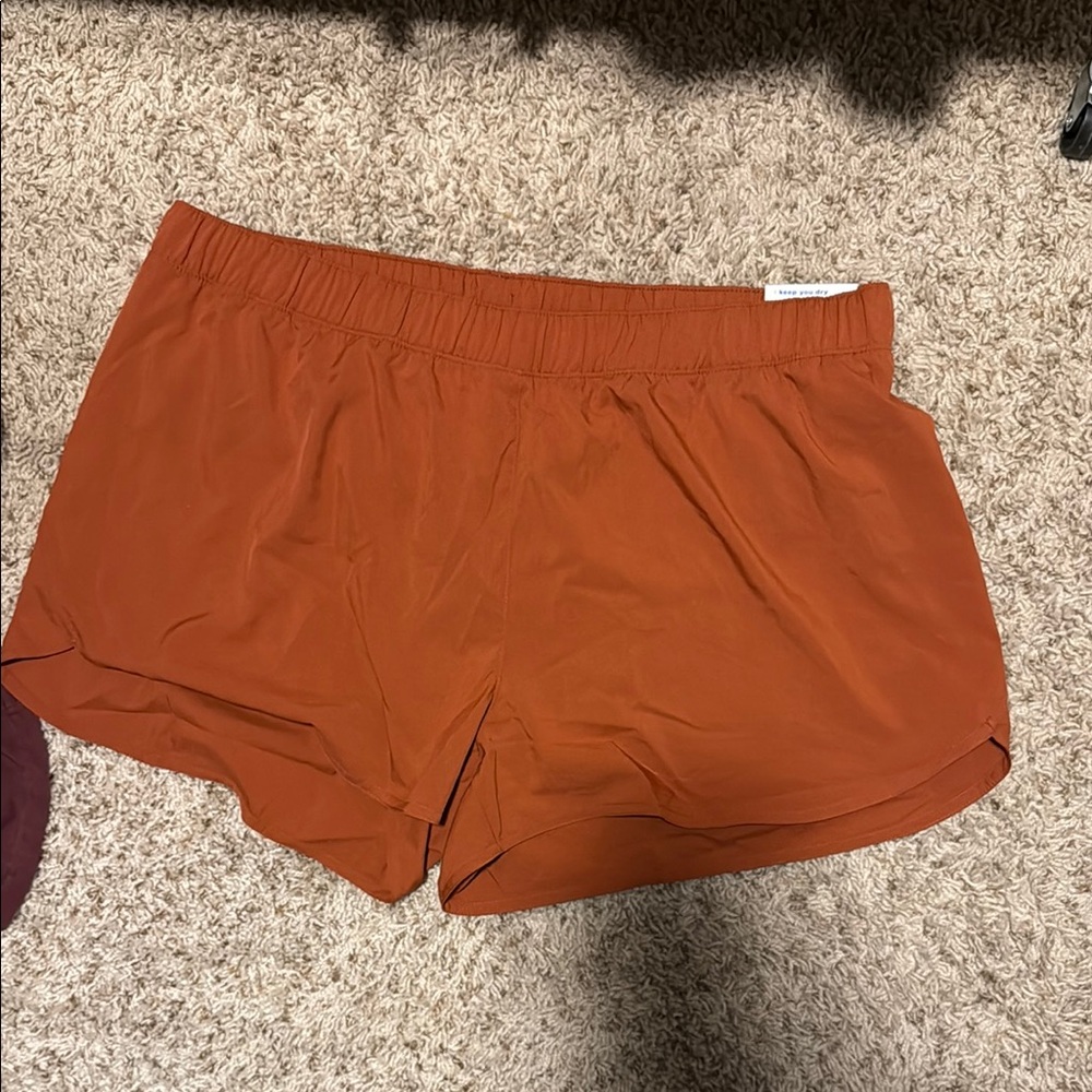 Old Navy Orange Athletic Shorts Lightweight Elastic Waist